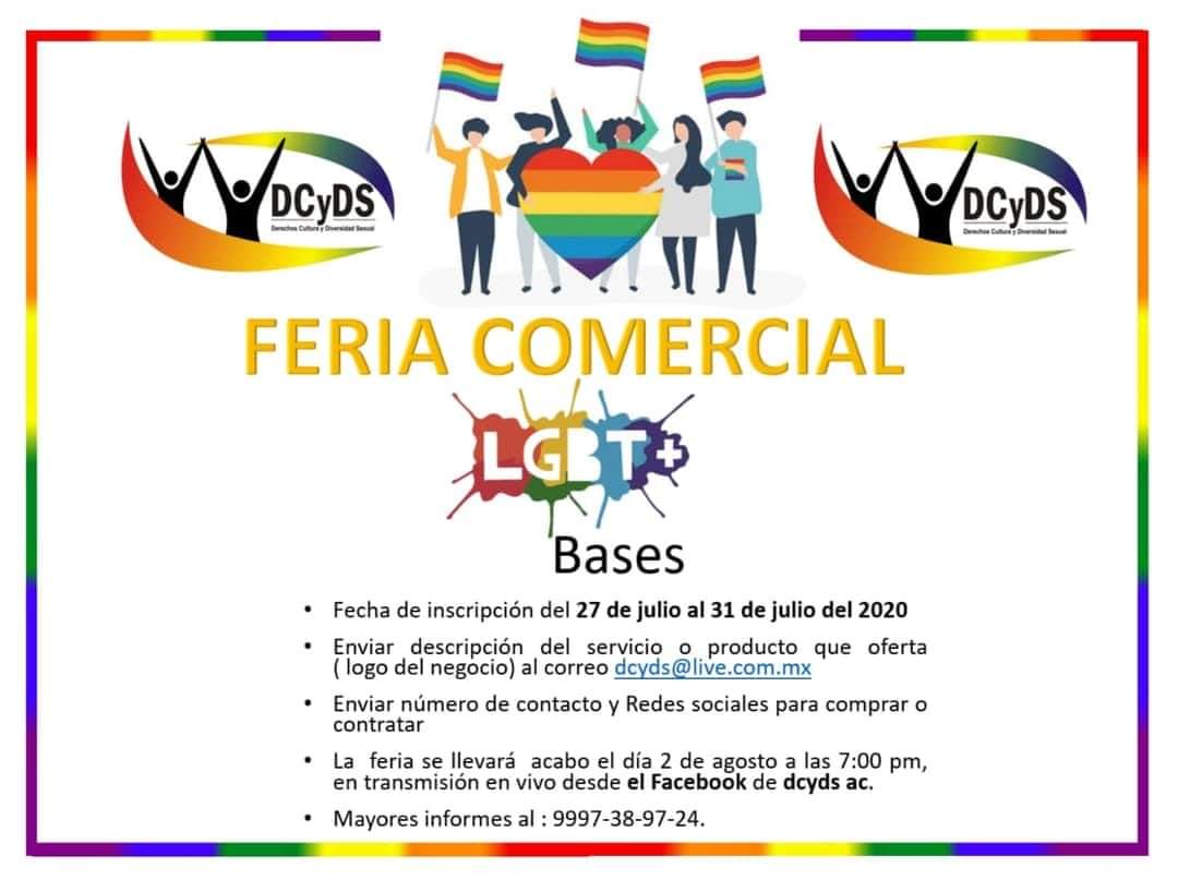 Realizarán Feria Comercial para apoyar a la comunidad LGBTTTI de Yucatán